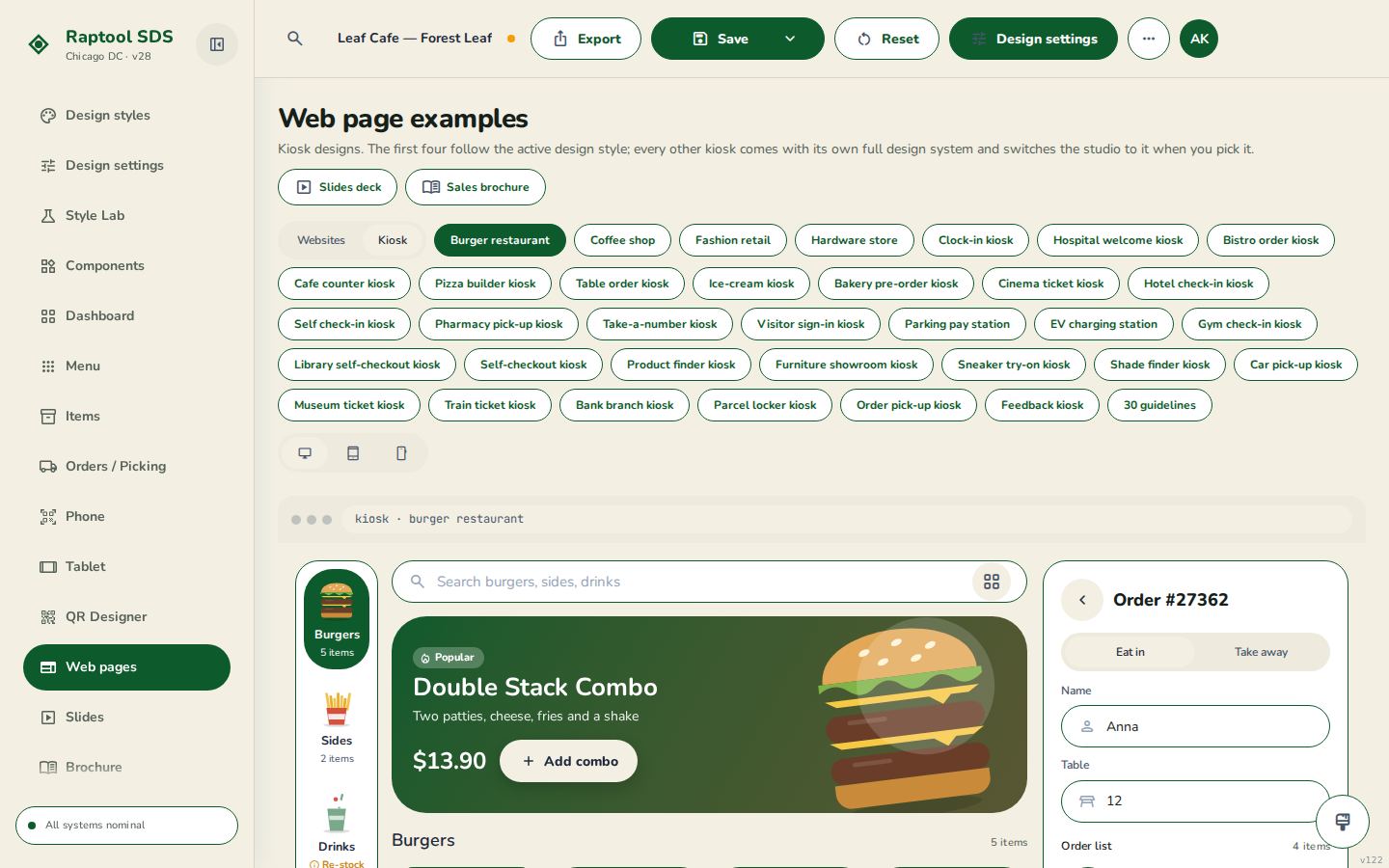 Kiosk design examples